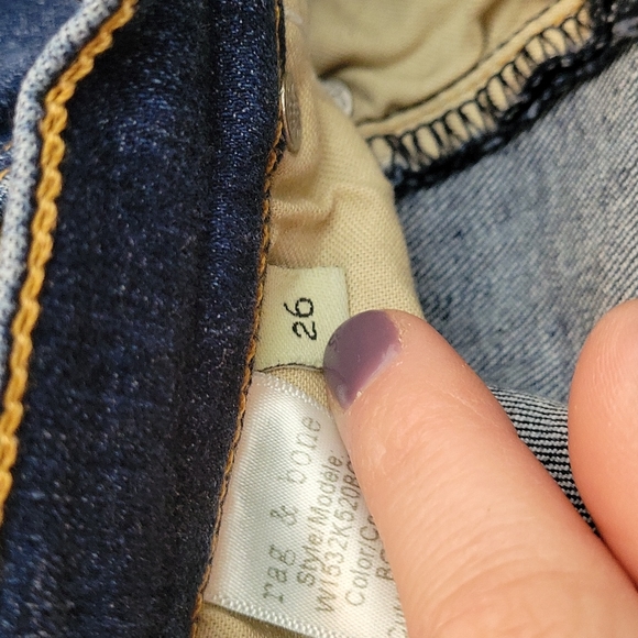 RAG & BONE HIGH RISE SKINNY JEANS BONNIE DISTRESSED - Picture 11 of 16